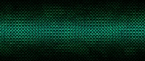 green and black carbon fibre background and texture. 3d illustration. extreme widescreen for website template.