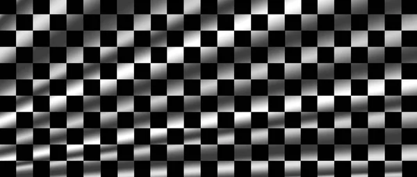 White Black Checkered Flag Racing Background Texture Illustration Banner Extreme — Stock Photo, Image