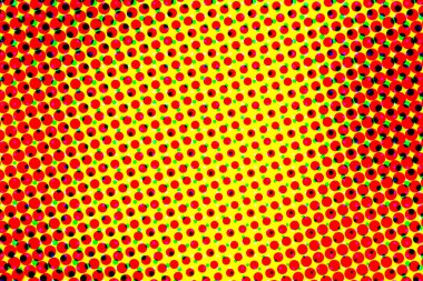 Mavi, kırmızı ve sarı yarım ton desenli. Renkli yarım ton arkaplan ve doku. resimleme. 