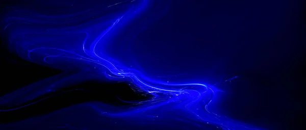 青と白の液体色の油絵具 抽象的な背景と質感です イラスト バナー 極端なワイドスクリーン — ストック写真