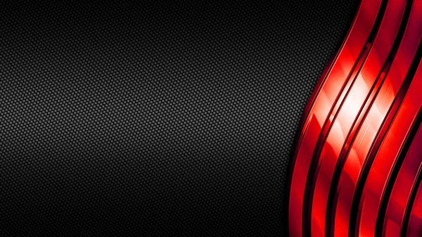 red and black shiny metal background and carbon fiber texture. metal background and texture. 3d illustration design. luxury and shiny for game and futuristic template. widescreen ratio.