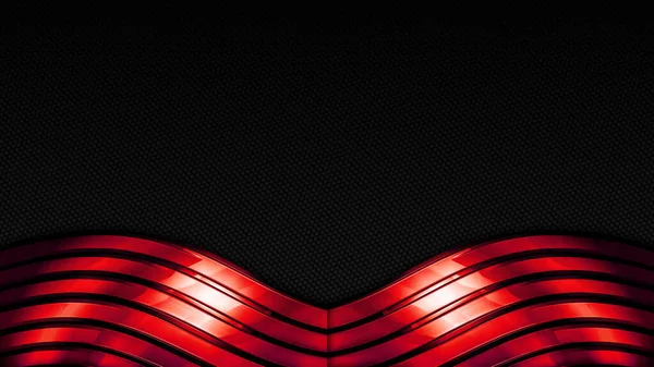 Red Black Shiny Metal Background Carbon Fiber Texture Metal Background — Stock Photo, Image