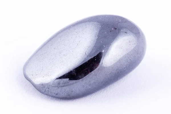 Μακροεντολή πέτρα ορυκτό αιματίτη λευκό φόντο — Φωτογραφία Αρχείου