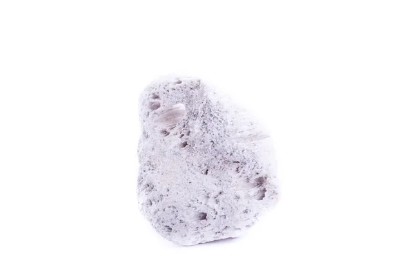 Macro pietra minerale pietra pomice su sfondo bianco — Foto Stock