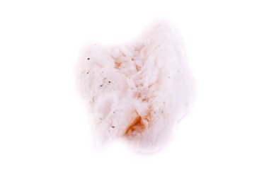 Makro içinde kuvars beyaz bir arka plan üzerinde mineral taş amphibolite
