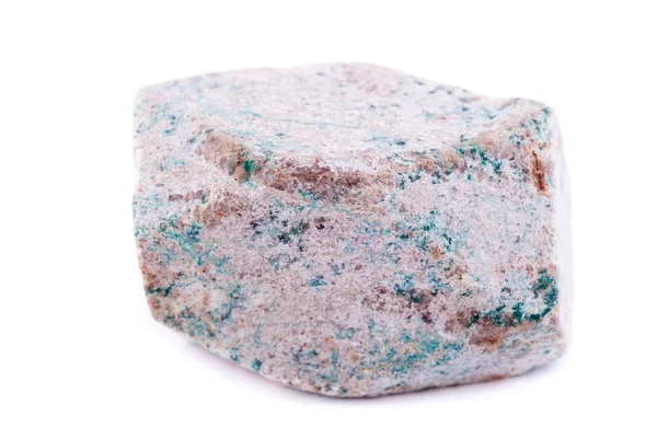 Pietra minerale macro stilbit su sfondo bianco — Foto Stock