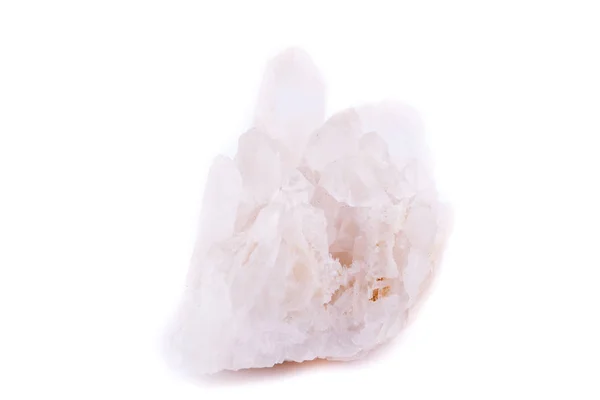 Cristal de roca de piedra mineral macro (Rhinestone) en un backgro blanco — Foto de Stock