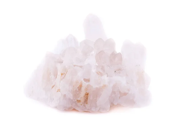 Cristal de roca de piedra mineral macro (Rhinestone) en un backgro blanco — Foto de Stock