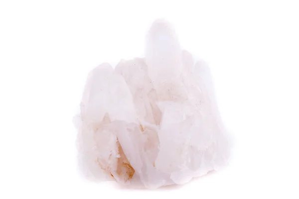 Beyaz bir backgro üzerinde makro Mineral taş Rock kristal (elmas taklidi) — Stok fotoğraf