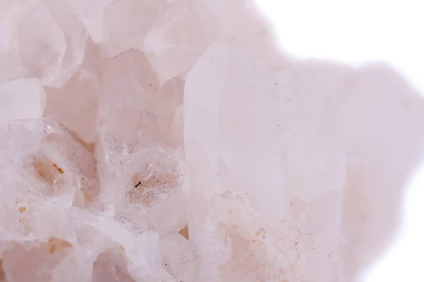 Macro Mineral Stone Rock Crystal (Rhinestone) on a white backgro — Stock Photo, Image