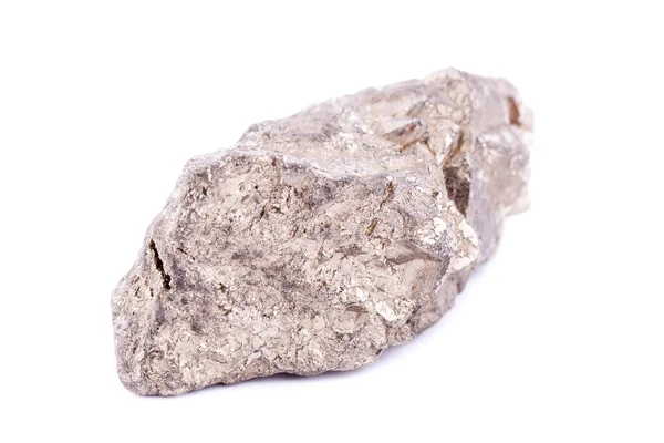 Makro minerální kamenné Pyrit zlato na bílém pozadí — Stock fotografie