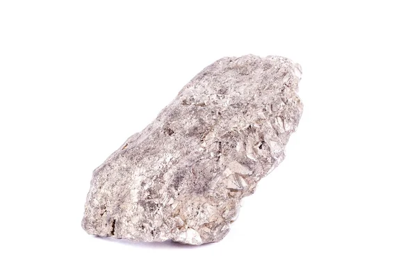 Makro ásványi kő pirit arany-fehér háttér — Stock Fotó