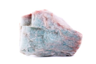 Macro mineral stone Amazonite on white background clipart