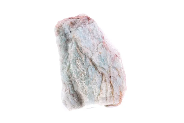 Makro mineral sten Amazonit på vit bakgrund — Stockfoto