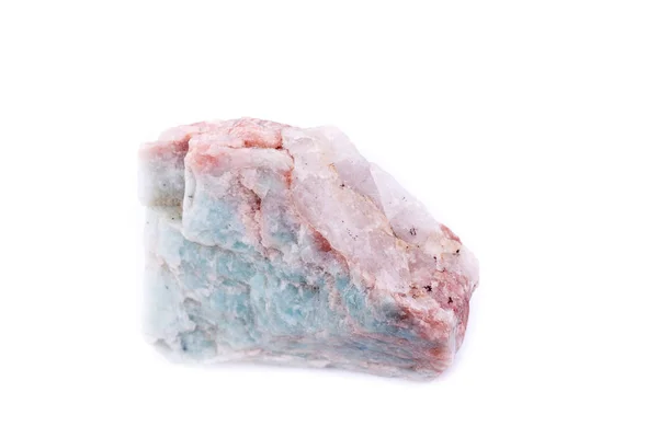 Macro mineral stone Amazonite on white background — Stock Photo, Image
