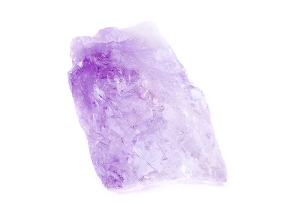 Makro Mineral taş Ametist beyaz bir arka plan üzerinde — Stok fotoğraf