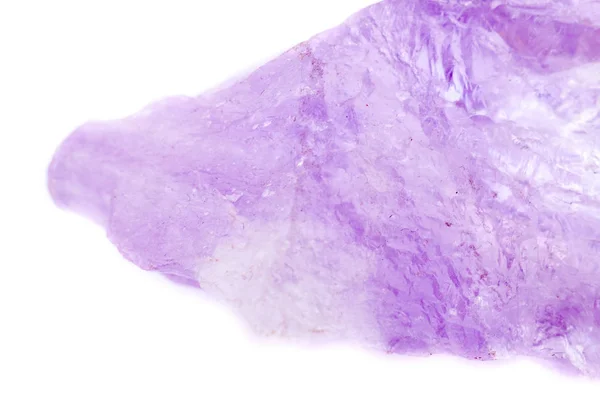 Makromineralstein Amethyst auf weißem Hintergrund — Stockfoto