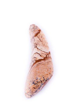 Makro Taş mineral manzara jasper beyaz bir arka plan üzerinde