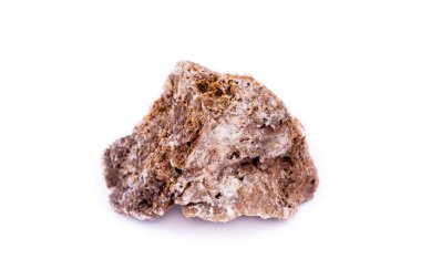 Makro mineral taş wulfenite beyaz bir arka plan üzerinde