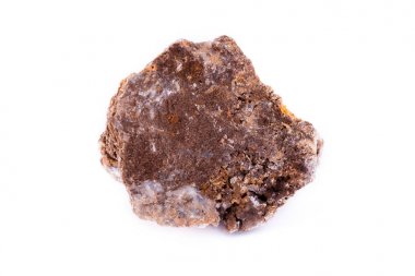 Makro mineral taş wulfenite beyaz bir arka plan üzerinde