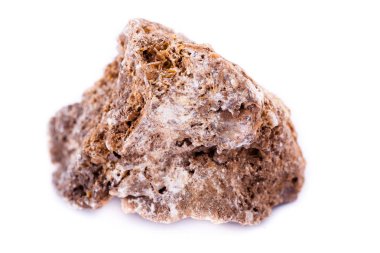 Makro mineral taş wulfenite beyaz bir arka plan üzerinde