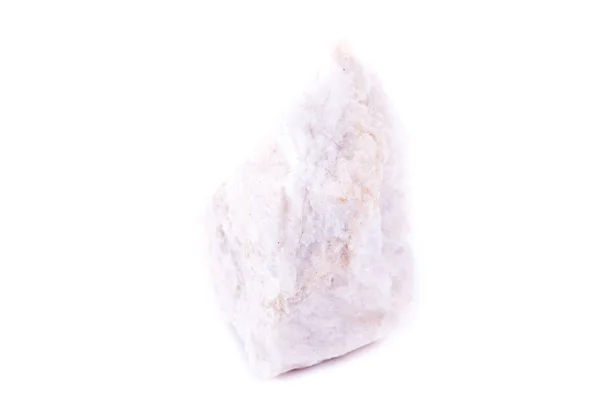 Πέτρα μακροεντολή ορυκτό βολλαστονίτης σε λευκό φόντο — Φωτογραφία Αρχείου