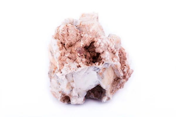 Macro mineral stone cerussite on a white background — Stock Photo, Image