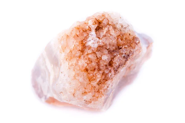 Pedra de dolomita mineral macro em um fundo branco — Fotografia de Stock