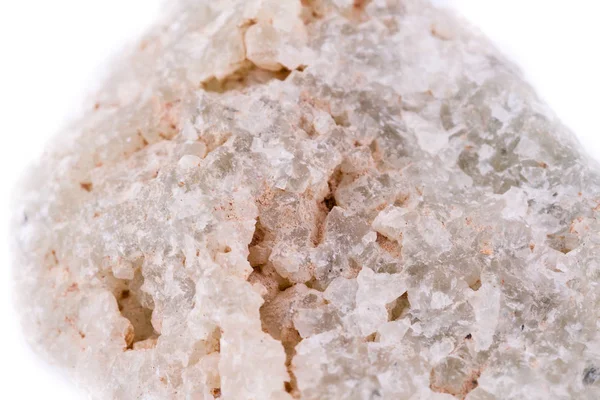 Pedra de prehnite mineral macro em um fundo branco — Fotografia de Stock