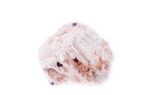 Makró kő ásványi magnetit fehér alapon — Stock Fotó