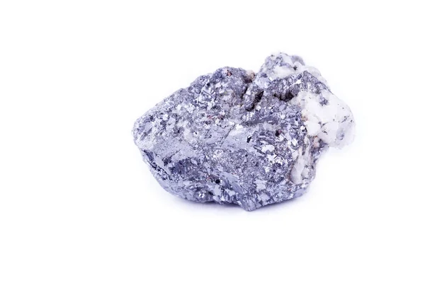 Macro mineral galena stone on a white background — Stock Photo, Image