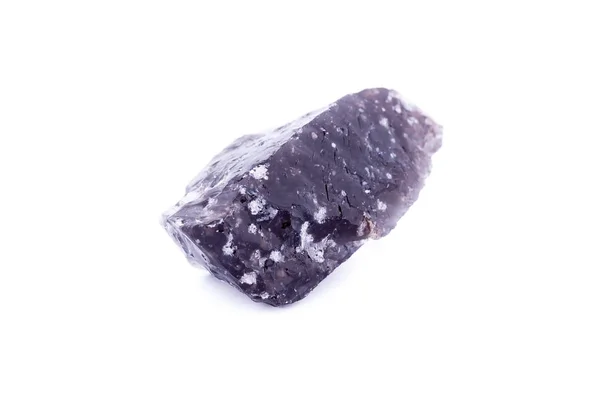 Pierre d'obsidienne macro minérale sur fond blanc — Photo
