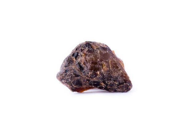 Batu mineral makro septarian pada latar belakang putih — Stok Foto