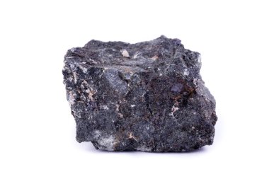 Makro mineral taş apophyllite beyaz bir arka plan üzerinde