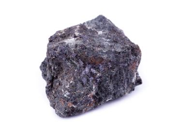 Makro mineral taş apophyllite beyaz bir arka plan üzerinde