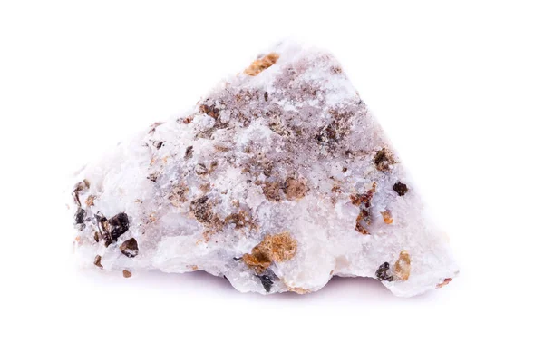 Makromineral Calcit Stein auf weißem Hintergrund — Stockfoto