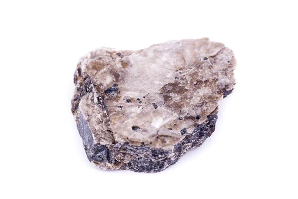 Μακροεντολή ορυκτή πέτρα χεουλανδίτη σε λευκό φόντο — Φωτογραφία Αρχείου