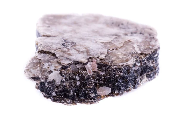 Pietra macrominerale heulandite su sfondo bianco — Foto Stock