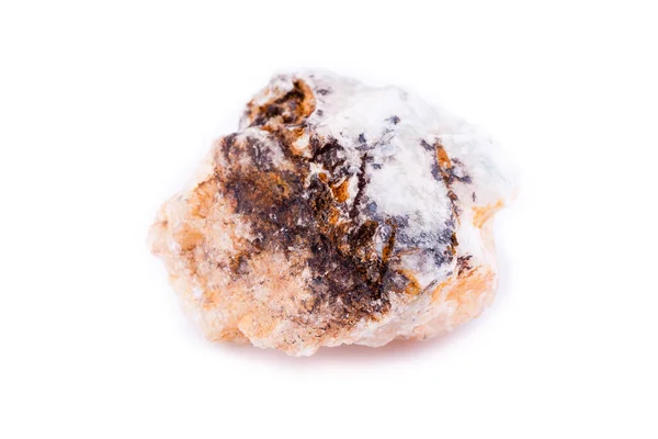 Makro ásványi kő petalite fehér alapon — Stock Fotó