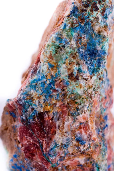 Makro mineral sten lapis lazuli på vit bakgrund — Stockfoto