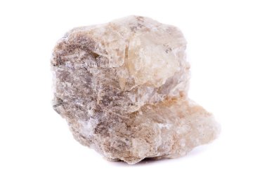 Makro mineraller spodümen taş beyaz bir arka plan üzerinde
