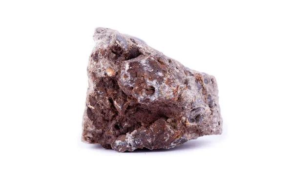 Macro minerais pedra vanadinita sobre um fundo branco — Fotografia de Stock