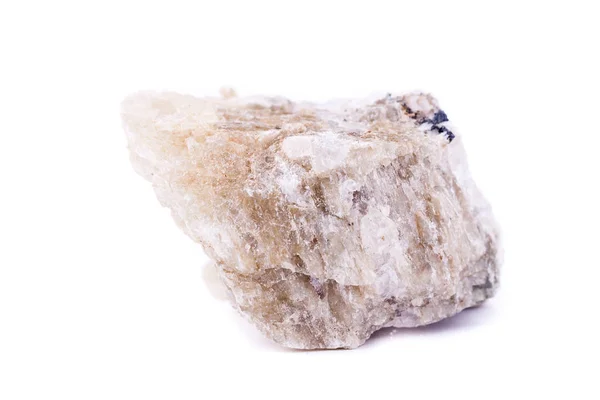 Makro mineraler spodumen sten på en vit bakgrund — Stockfoto