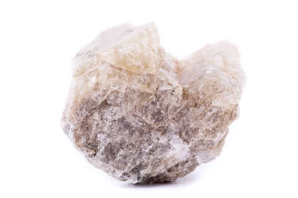 Macro minerales espodumeno piedra sobre un fondo blanco — Foto de Stock