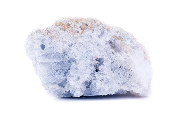 Stone mineralne celestite makro na białym tle — Zdjęcie stockowe