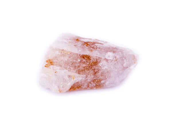 Stone macro minerals rutile in quartz on a white background — Stock Photo, Image