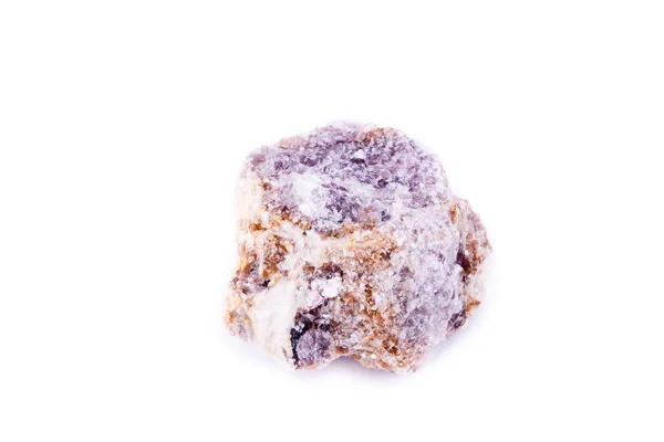 Macro mineral lepidolite stone on a white background — Stock Photo, Image