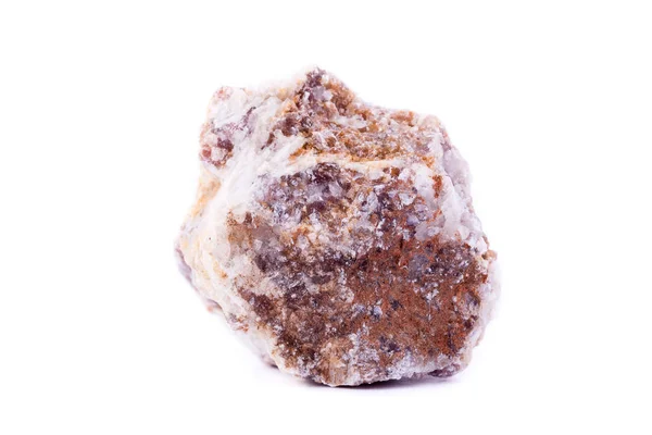 Makro ásványi lepidolite kő, egy fehér háttér — Stock Fotó