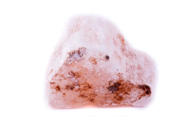 Mineral sten makro röd gips på den vita bakgrunden — Stockfoto
