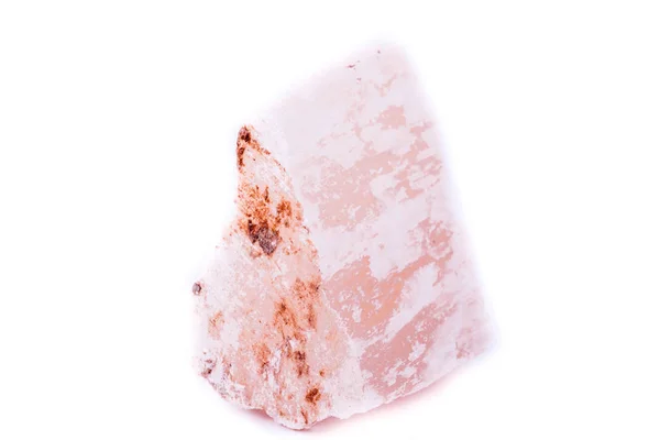 Минеральный камень макрокрасная штукатурка на белом фоне — стоковое фото
